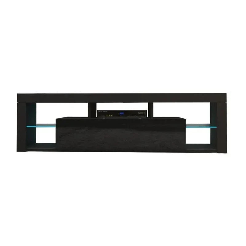 Modern TV Cabinet Living Room Furniture 200cm Black - Mekamart Australia