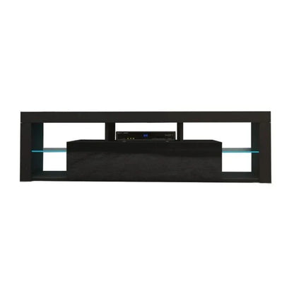 Modern TV Cabinet Living Room Furniture 200cm Black - Mekamart Australia