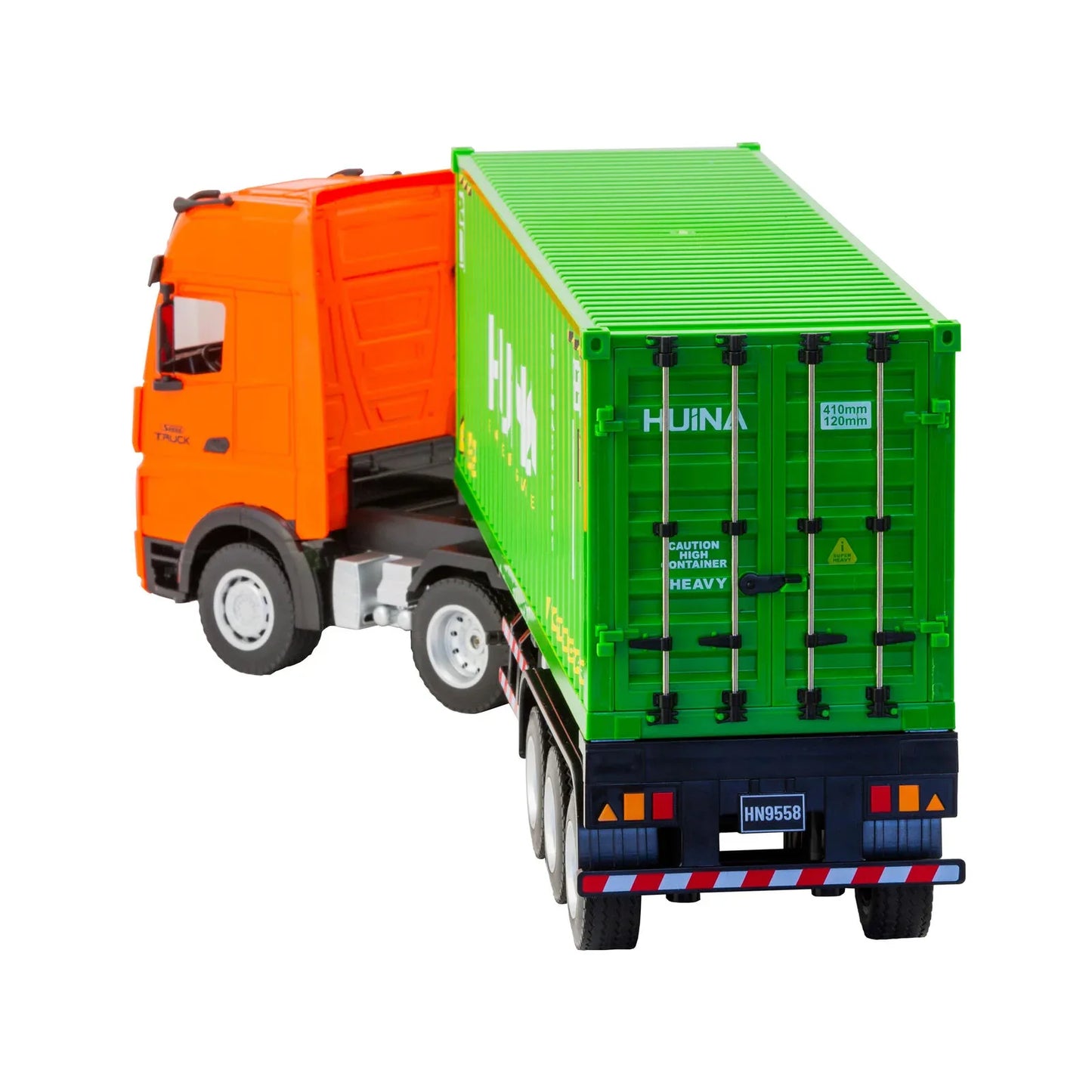 1:18 Scale 9-Channel Alloy Remote Control Container Truck with Lights & Sound for Indoor Play - Mekamart Australia