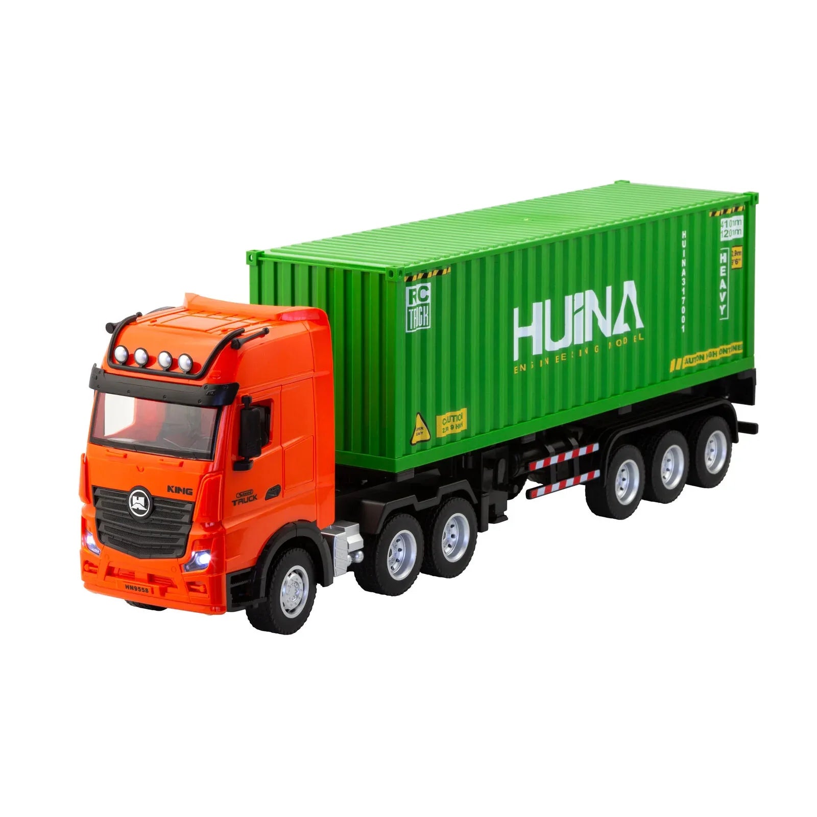 1:18 Scale 9-Channel Alloy Remote Control Container Truck with Lights & Sound for Indoor Play - Mekamart Australia