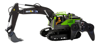 1:18 Scale 13-Channel Alloy Remote Control Excavator Construction Vehicle with Lights, Sound and Steam - Mekamart Australia