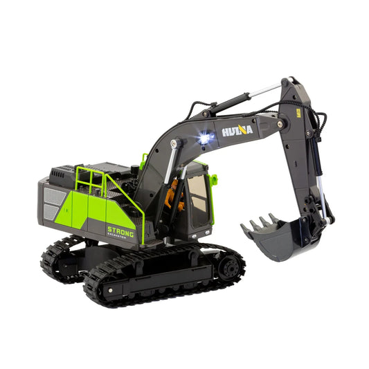 1:18 Scale 13-Channel Alloy Remote Control Excavator Construction Vehicle with Lights, Sound and Steam - Mekamart Australia