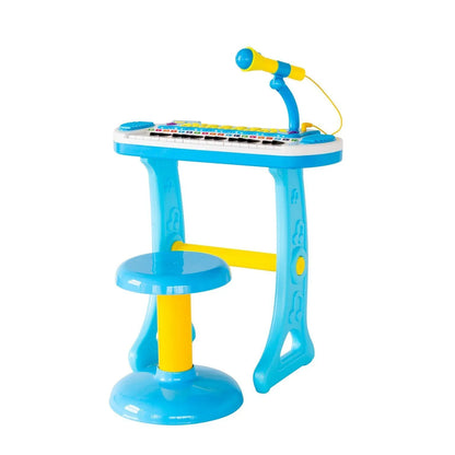 Children's Electronic Keyboard with Stand (Blue) Musical Instrument Toy - Mekamart Australia