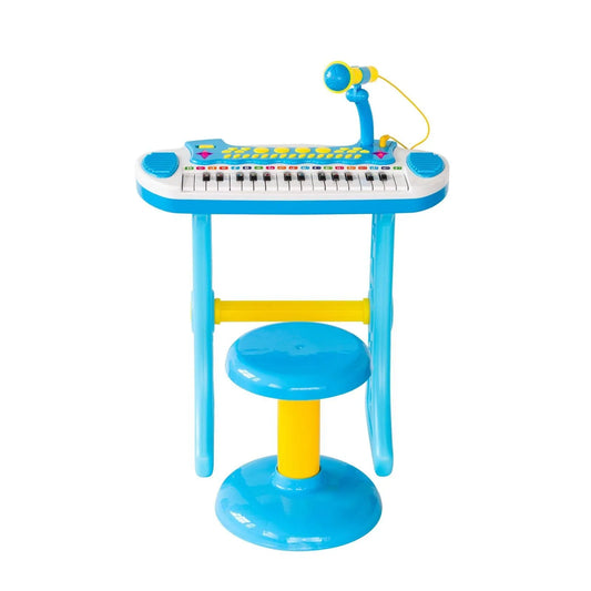 Children's Electronic Keyboard with Stand (Blue) Musical Instrument Toy - Mekamart Australia