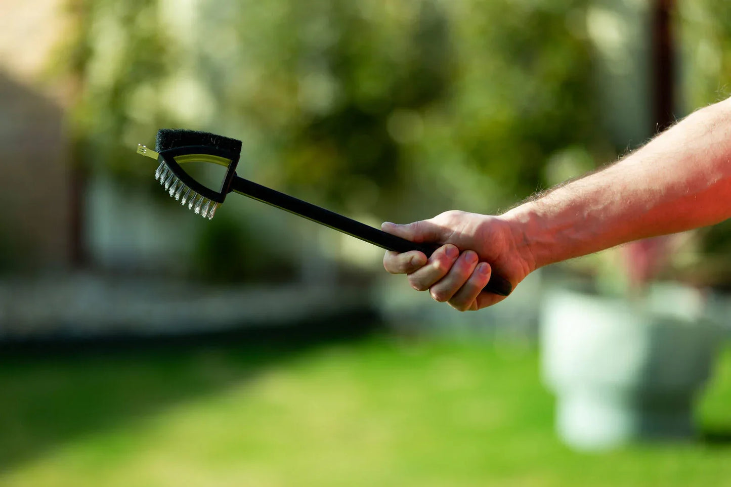Stainless Steel BBQ Brush and Scraper Blade - Mekamart Australia