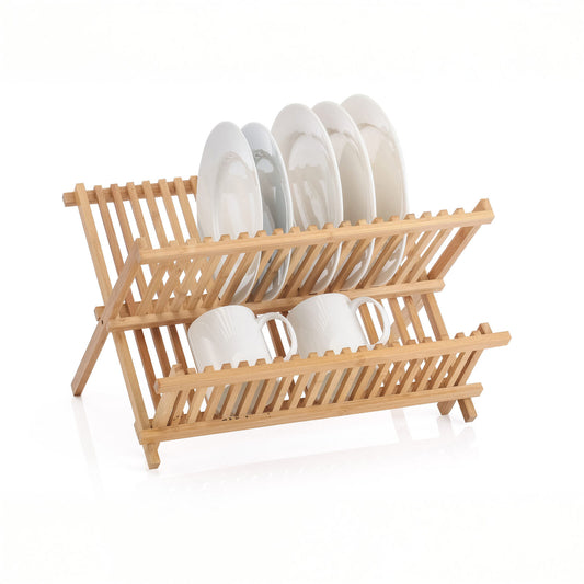 2 Tier Bamboo Dish Rack