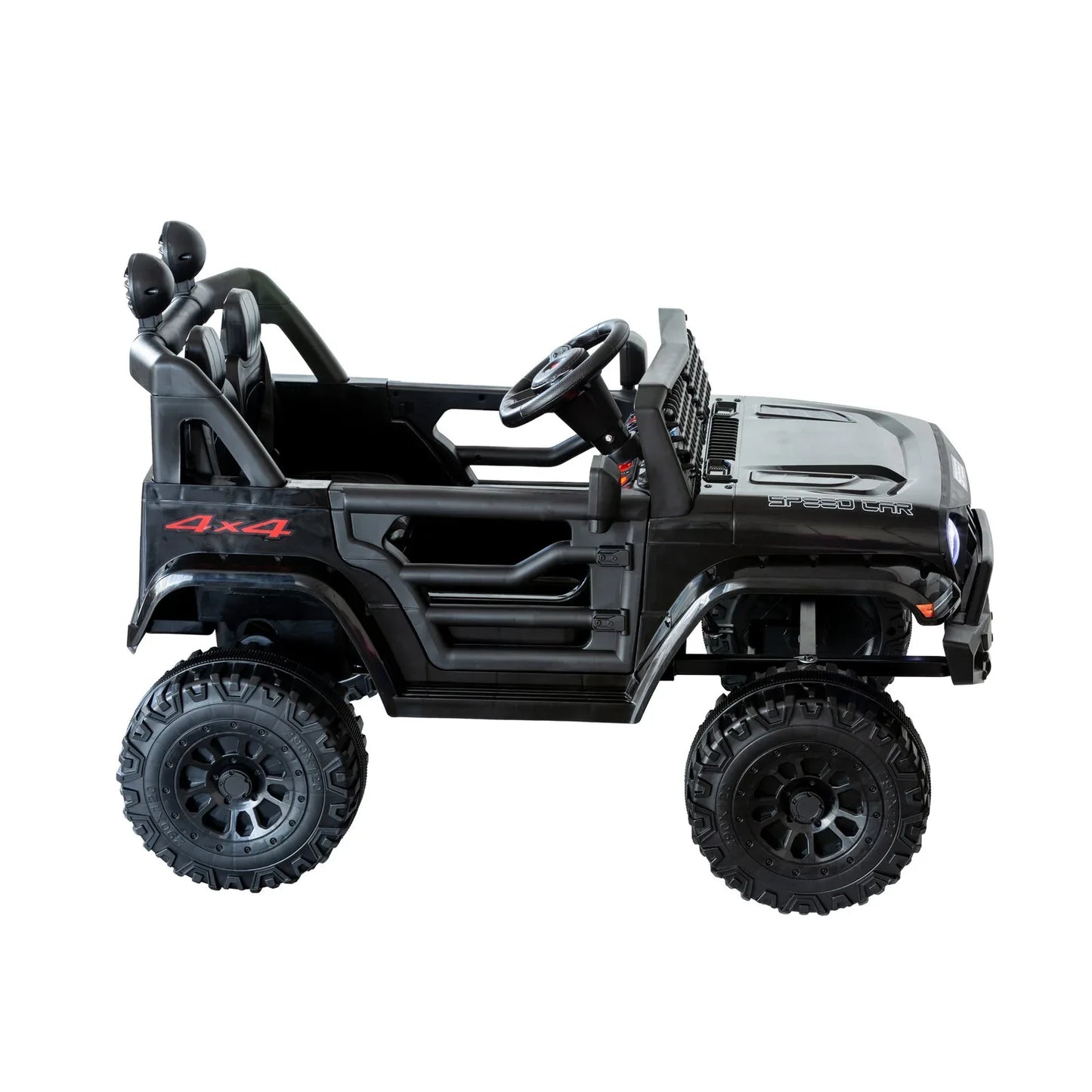Jeep Inspired Remote Controlled Ride-on Electric Car (Black) - Mekamart Australia