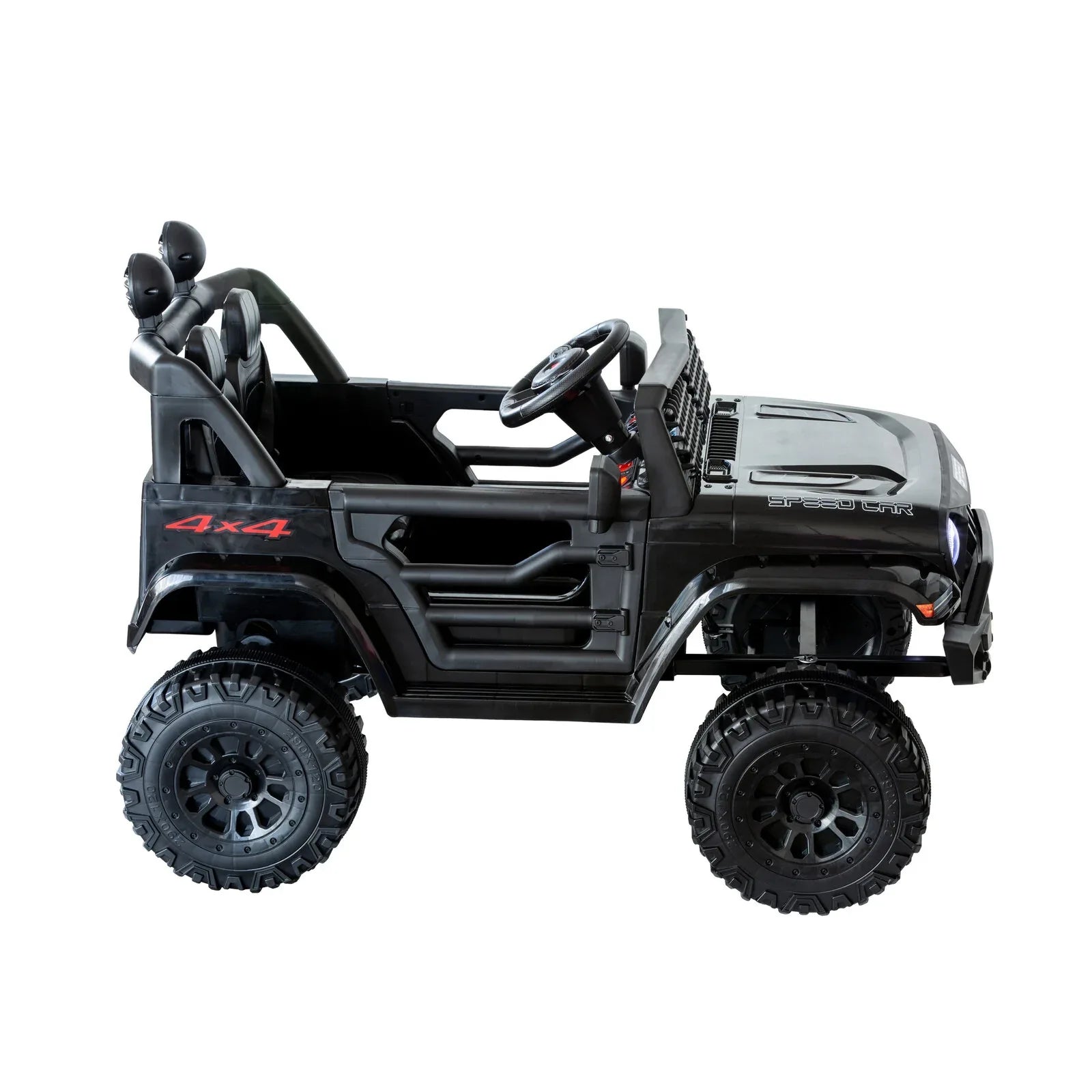 Jeep Inspired Remote Controlled Ride-on Electric Car (Black) - Mekamart Australia