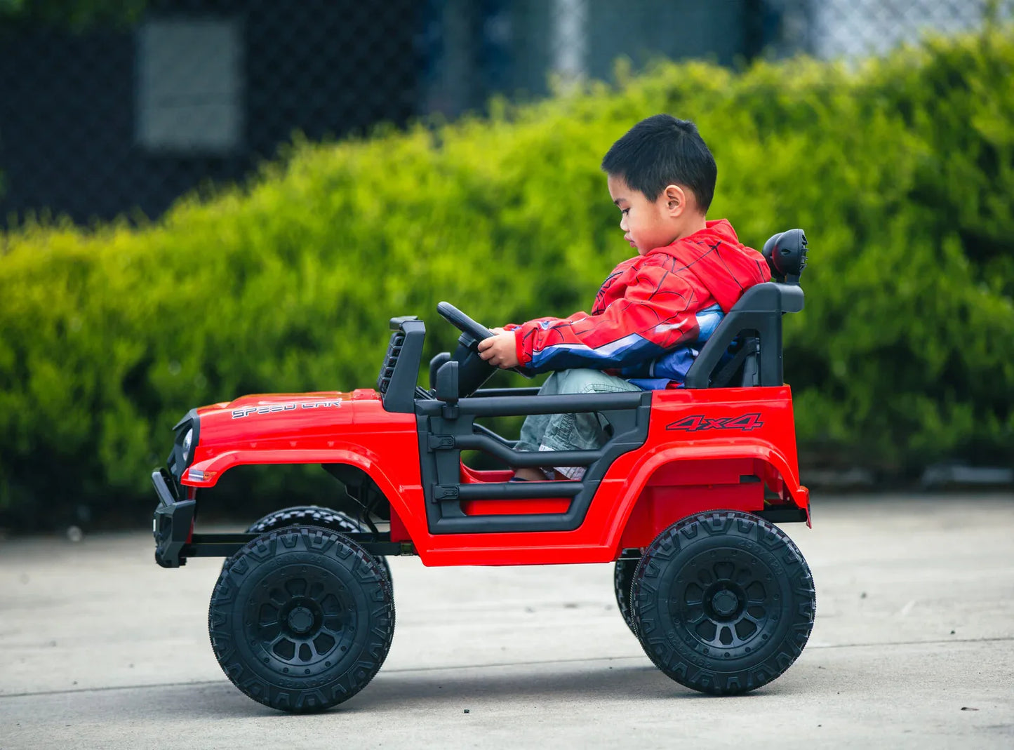 Jeep Inspired Remote Controlled Ride-on Electric Car (Red) - Mekamart Australia
