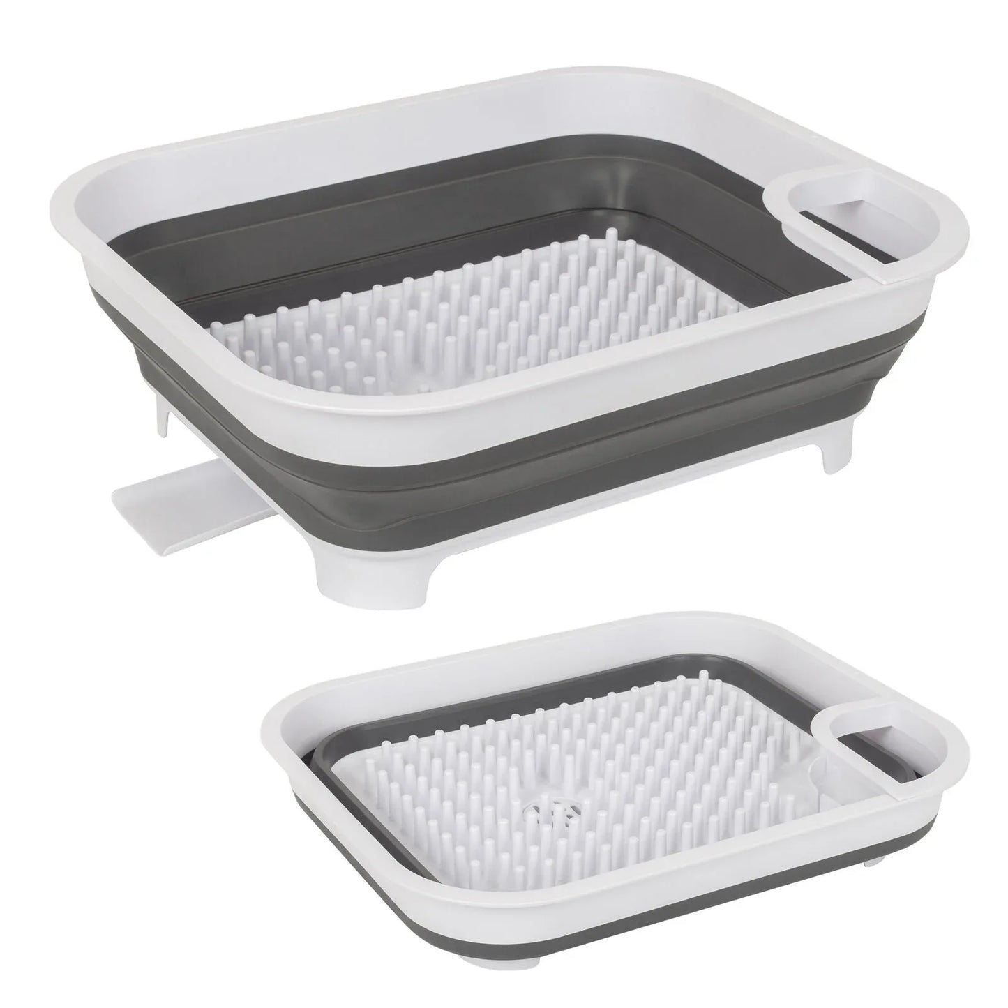 Collapsible Dish Rack with Utensil Section Space-Saving Drying Rack for Compact Kitchens & Camping - Mekamart Australia