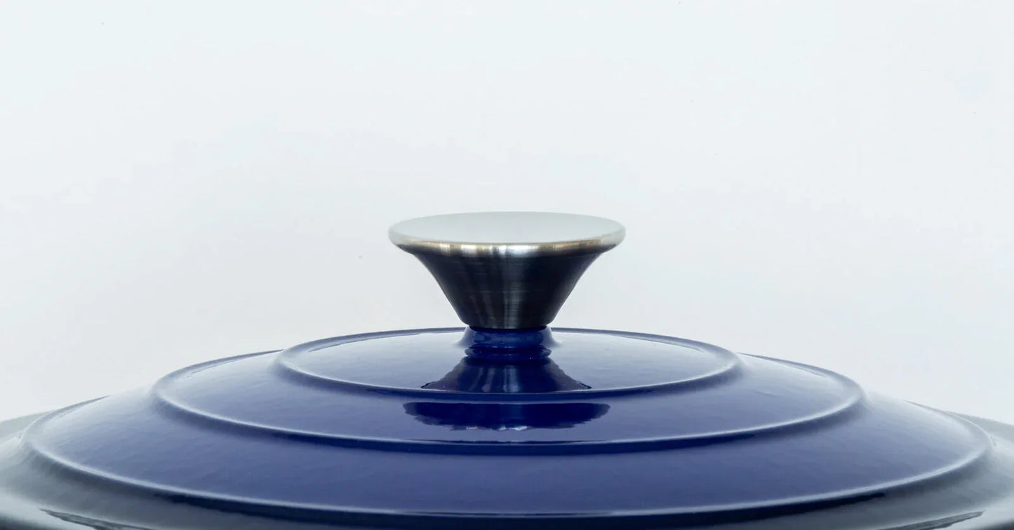 26cm Enamelled Cast Iron French Oven Casserole (4.7L) - Blue - Mekamart Australia