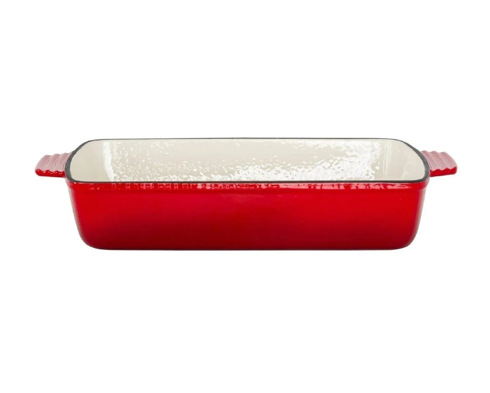Enamelled Cast Iron 38.5x23cm Rectangular Roaster (3.4L) - Red - Mekamart Australia