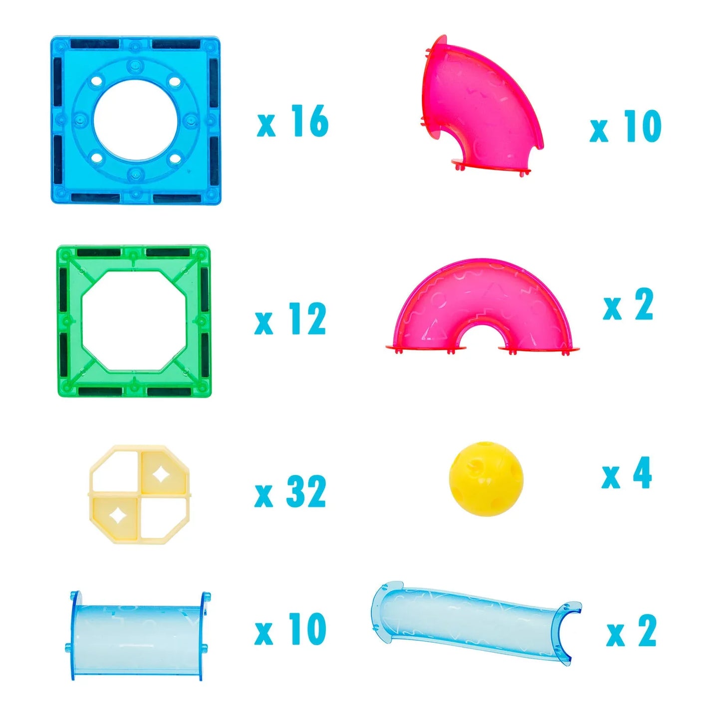 88 Pcs non-toxic STEM Educational, Durable Magnetic Tiles/Puzzle with Storage Bag - Mekamart Australia
