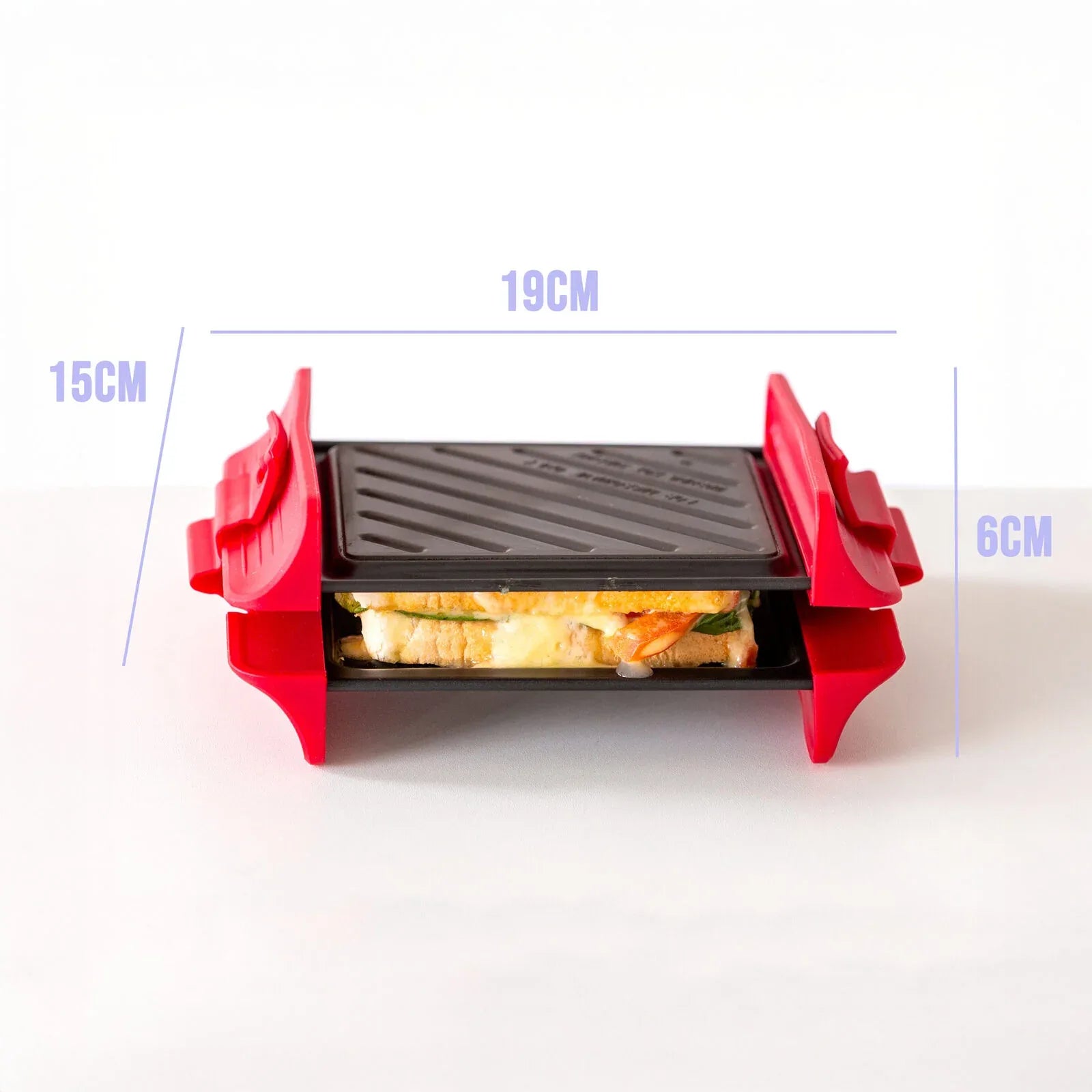 Compact Microwave Sandwich Maker Non-Stick Grill Plates for Quick Meals at Home, Work, or Travel - Mekamart Australia