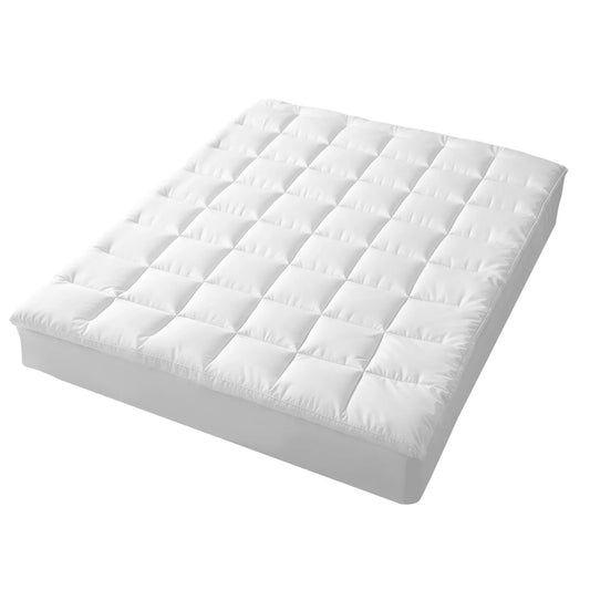 Hypoallergenic, Antibacterial w/ 100% Microfiber filling Mattress Topper - KING - Mekamart Australia