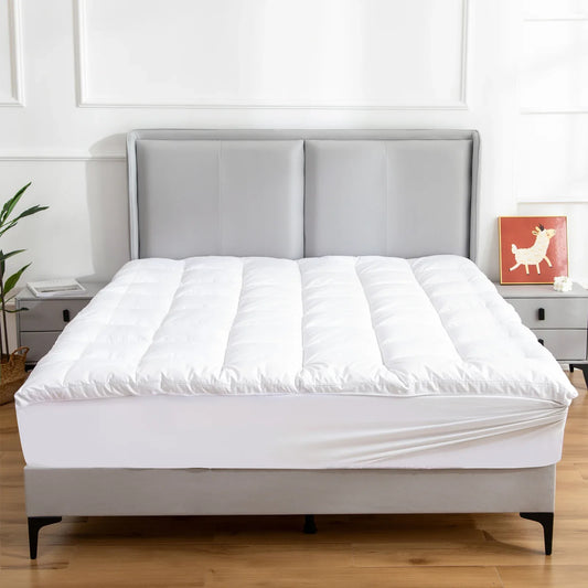 Hypoallergenic, Antibacterial w/ 100% Microfiber filling Mattress Topper - KING - Mekamart Australia