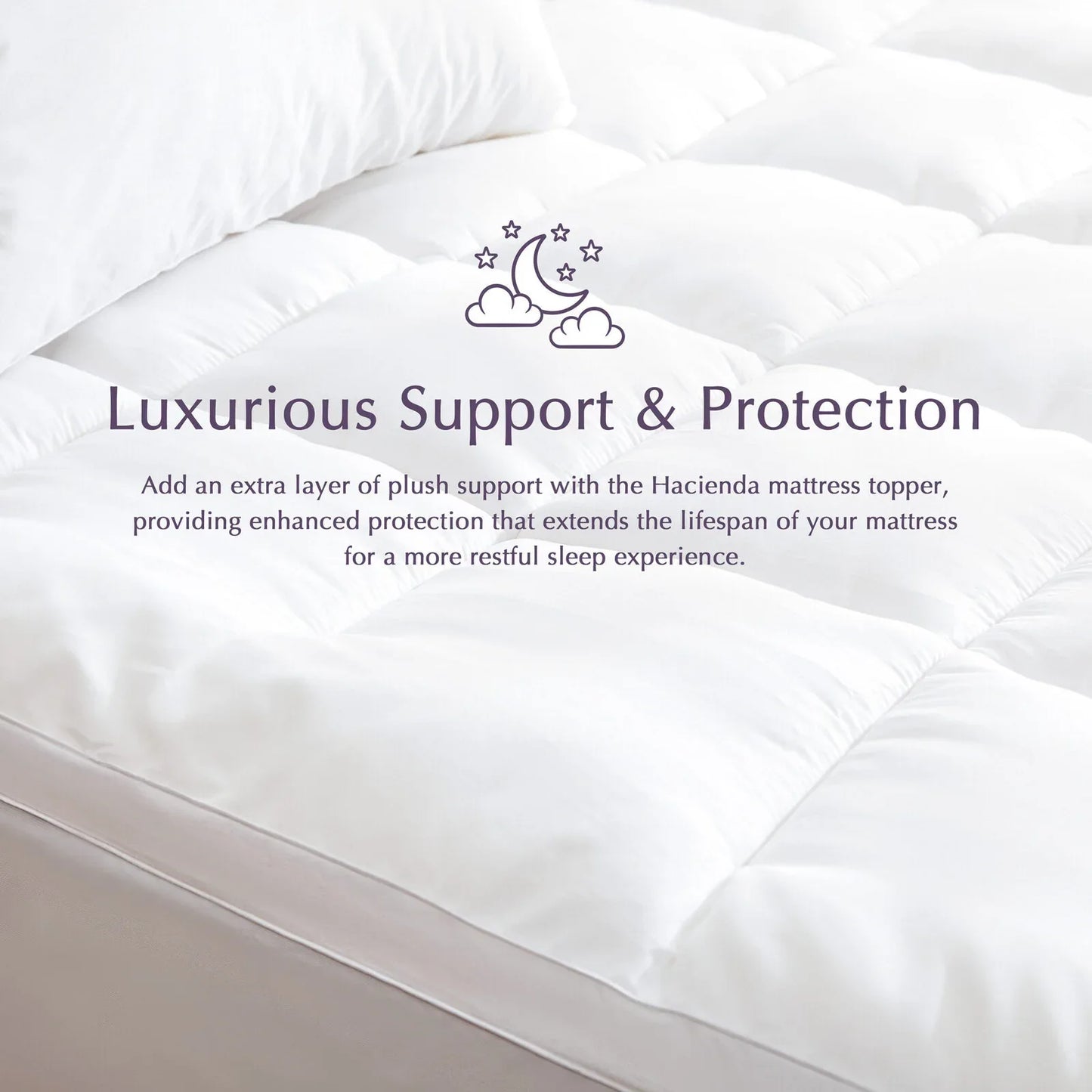Hypoallergenic, Antibacterial w/ 100% Microfiber filling Mattress Topper - KING - Mekamart Australia