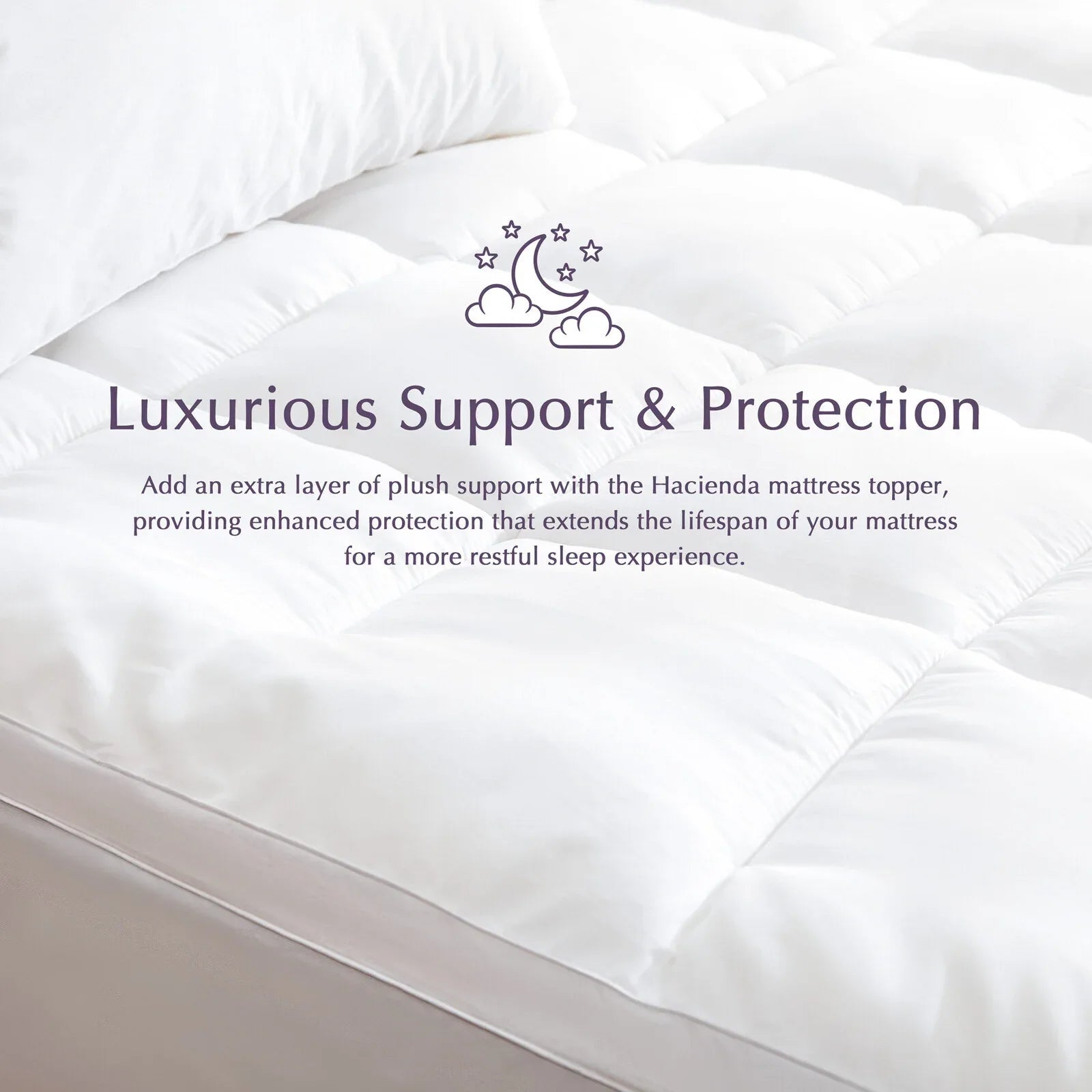 Hypoallergenic, Antibacterial w/ 100% Microfiber filling Mattress Topper - KING - Mekamart Australia