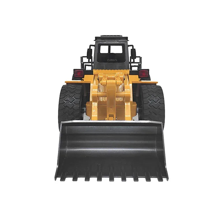 Remote Control Model Bulldozer Truck (Yellow), Driving Cab and Scoop - Mekamart Australia