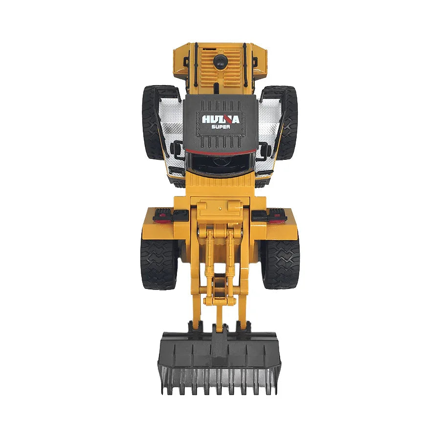 Remote Control Model Bulldozer Truck (Yellow), Driving Cab and Scoop - Mekamart Australia