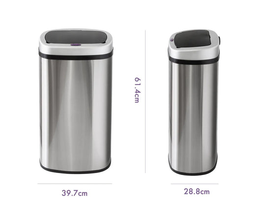 50L Stainless Steel Motion Sensor Rubbish Bin - Mekamart Australia