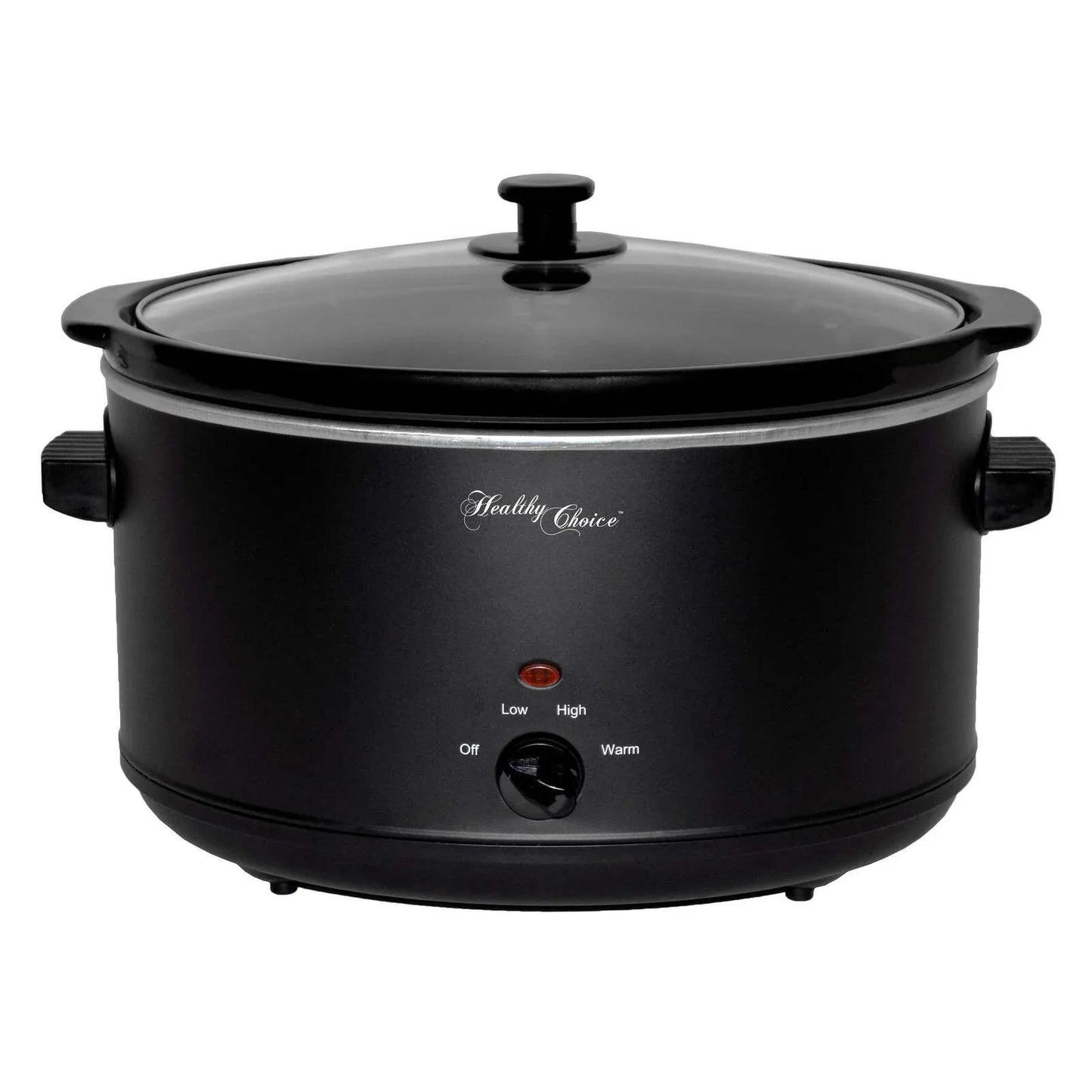 8L Slow Cooker (Black) Large Capacity Ceramic Pot, 300W - Mekamart Australia