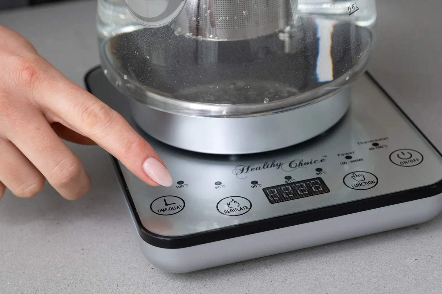 1.2L Digital Glass Kettle w/ Electric Tea Pot & Infuser 800W - Mekamart Australia