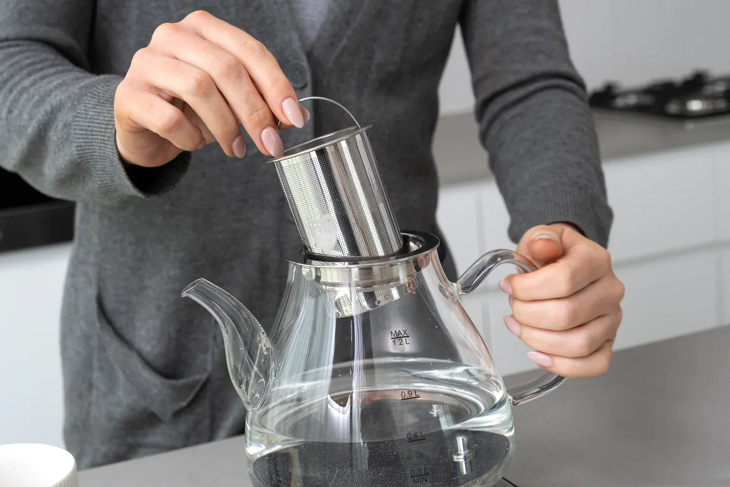 1.2L Digital Glass Kettle w/ Electric Tea Pot & Infuser 800W - Mekamart Australia