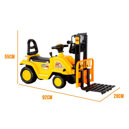Kids Manual Forklift Ride-On with Working Mast Lift and Pallet - Mekamart Australia