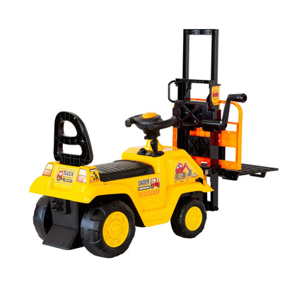 Kids Manual Forklift Ride-On with Working Mast Lift and Pallet - Mekamart Australia