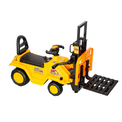 Kids Manual Forklift Ride-On with Working Mast Lift and Pallet - Mekamart Australia