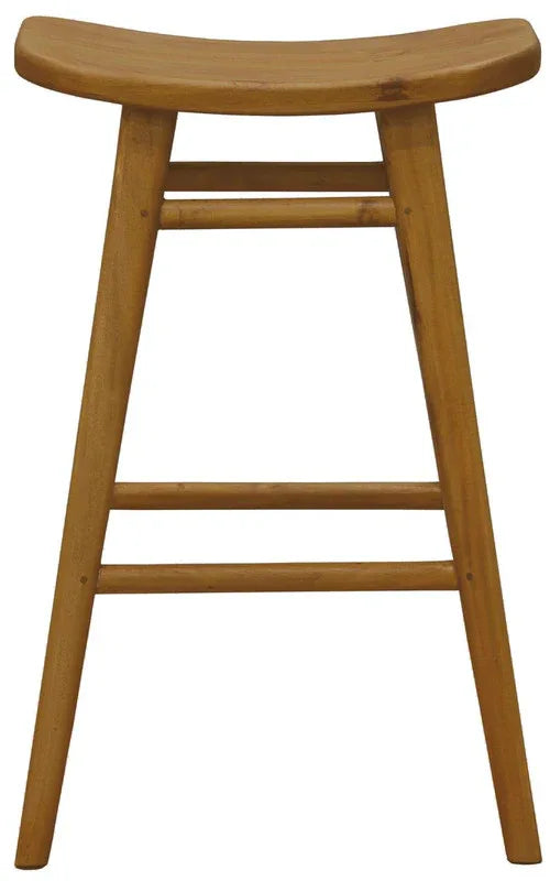 Aria Oval Solid Timber Counter Stool (Caramel) - Mekamart Australia