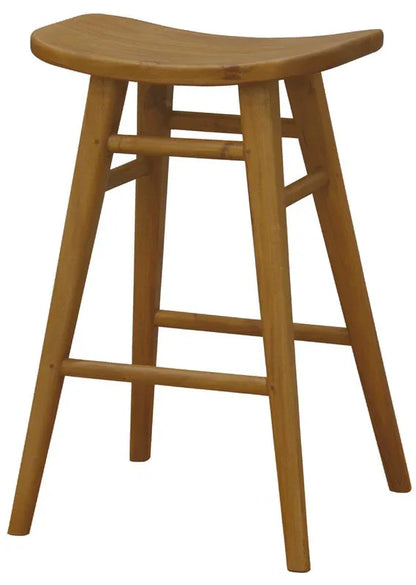 Aria Oval Solid Timber Counter Stool (Caramel) - Mekamart Australia