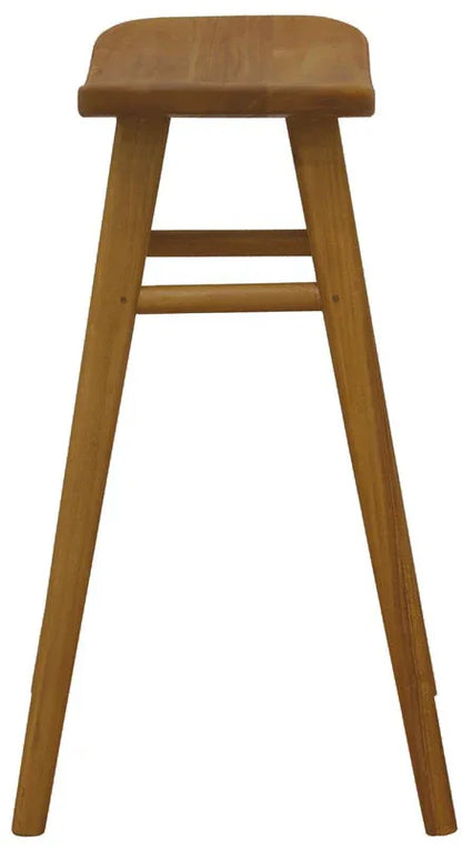 Aria Oval Solid Timber Counter Stool (Caramel) - Mekamart Australia