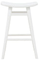 Aria Oval Solid Timber Counter Stool (White) - Mekamart Australia