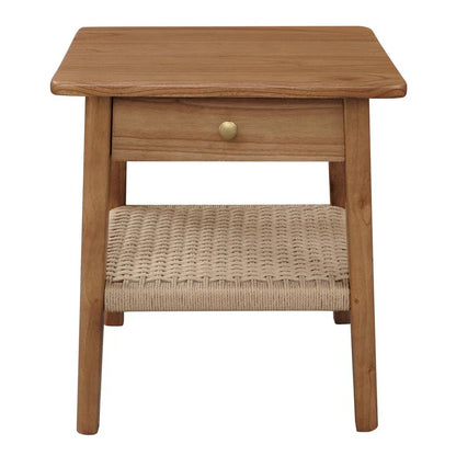 Kelly 1-Drawer Bedside Table (Almond) - Mekamart Australia