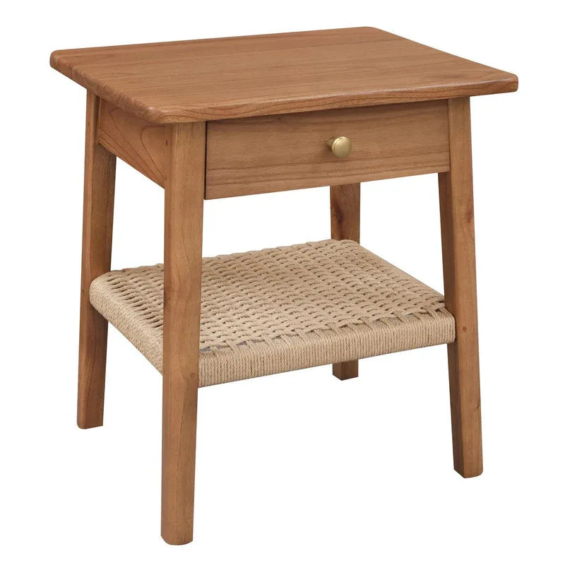 Kelly 1-Drawer Bedside Table (Almond) - Mekamart Australia