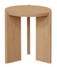Apollo Round Solid Timber Side Table (Natural) - Mekamart Australia