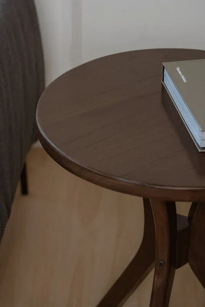 Gatsby Round Side Table - Small (Walnut) - Mekamart Australia