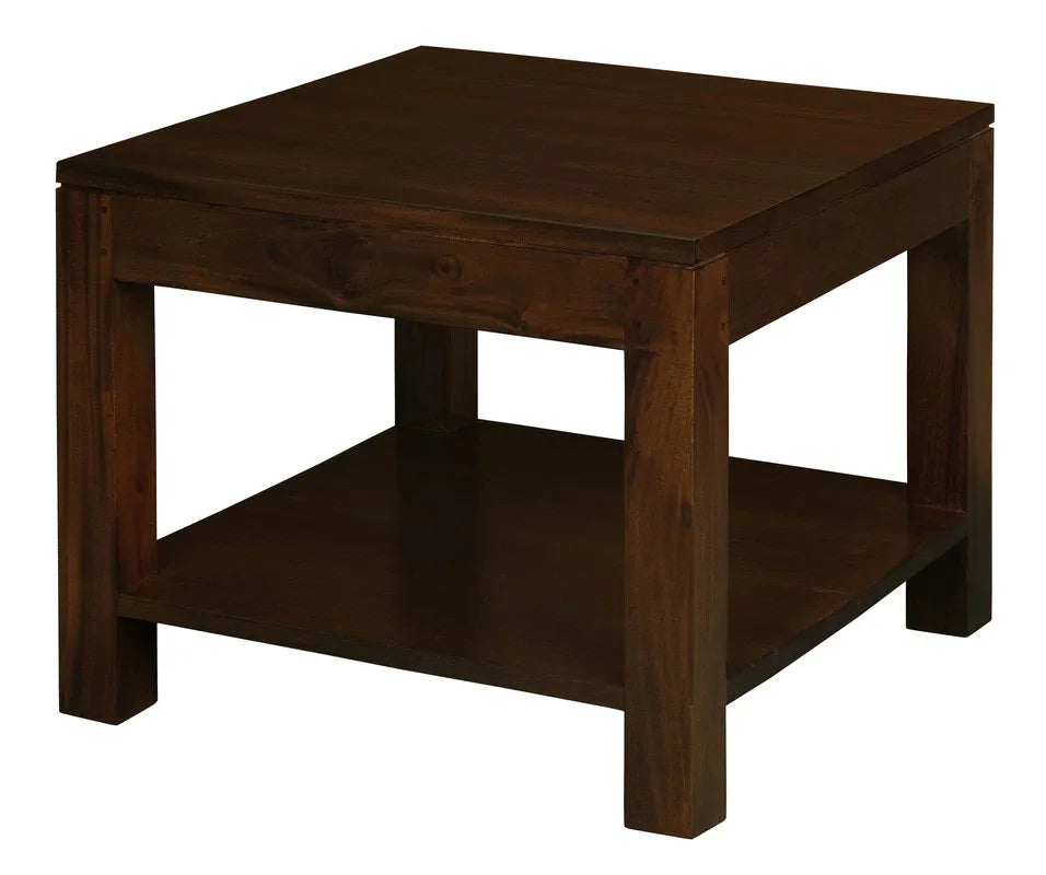 Amsterdam Solid Mahogany Timber Lamp Table 60 x 60 cm (Mohagany) - Mekamart Australia