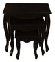 Queen Ann Nest of Table Set of 3 (Chocolate) - Mekamart Australia