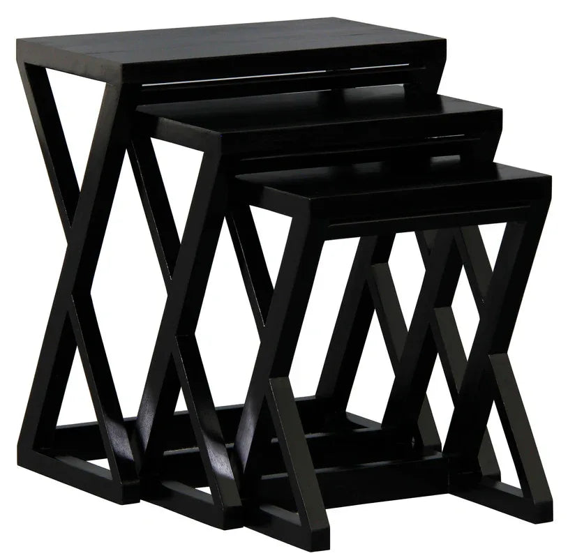 Manhattan Nest of Tables - Set of 3 (Black) - Mekamart Australia