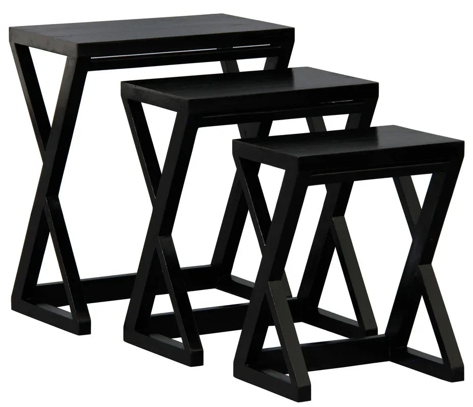 Manhattan Nest of Tables - Set of 3 (Black) - Mekamart Australia