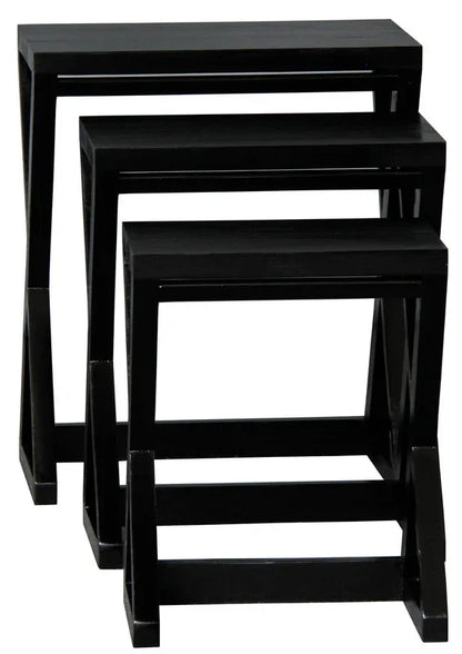 Manhattan Nest of Tables - Set of 3 (Black) - Mekamart Australia
