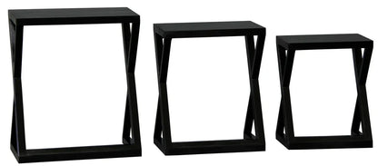 Manhattan Nest of Tables - Set of 3 (Black) - Mekamart Australia