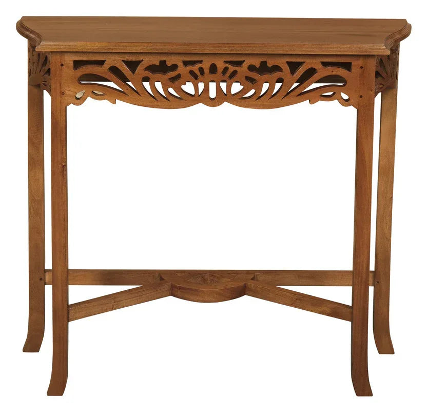 Jepara Carved Sofa Table (Light Pecan) - Mekamart Australia