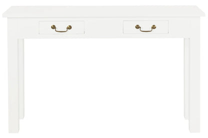 2 Drawer Straight Leg Sofa/Hall Table (White) - Mekamart Australia