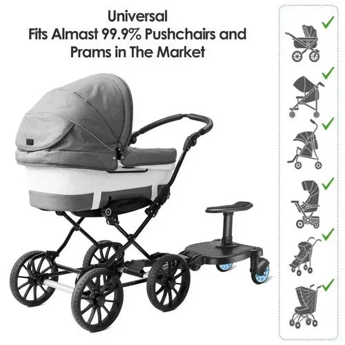 Baby Jogger Glider Board 2 in 1 Kid Stroller Board with Dismountable Seat AU blue wheel - Mekamart Australia