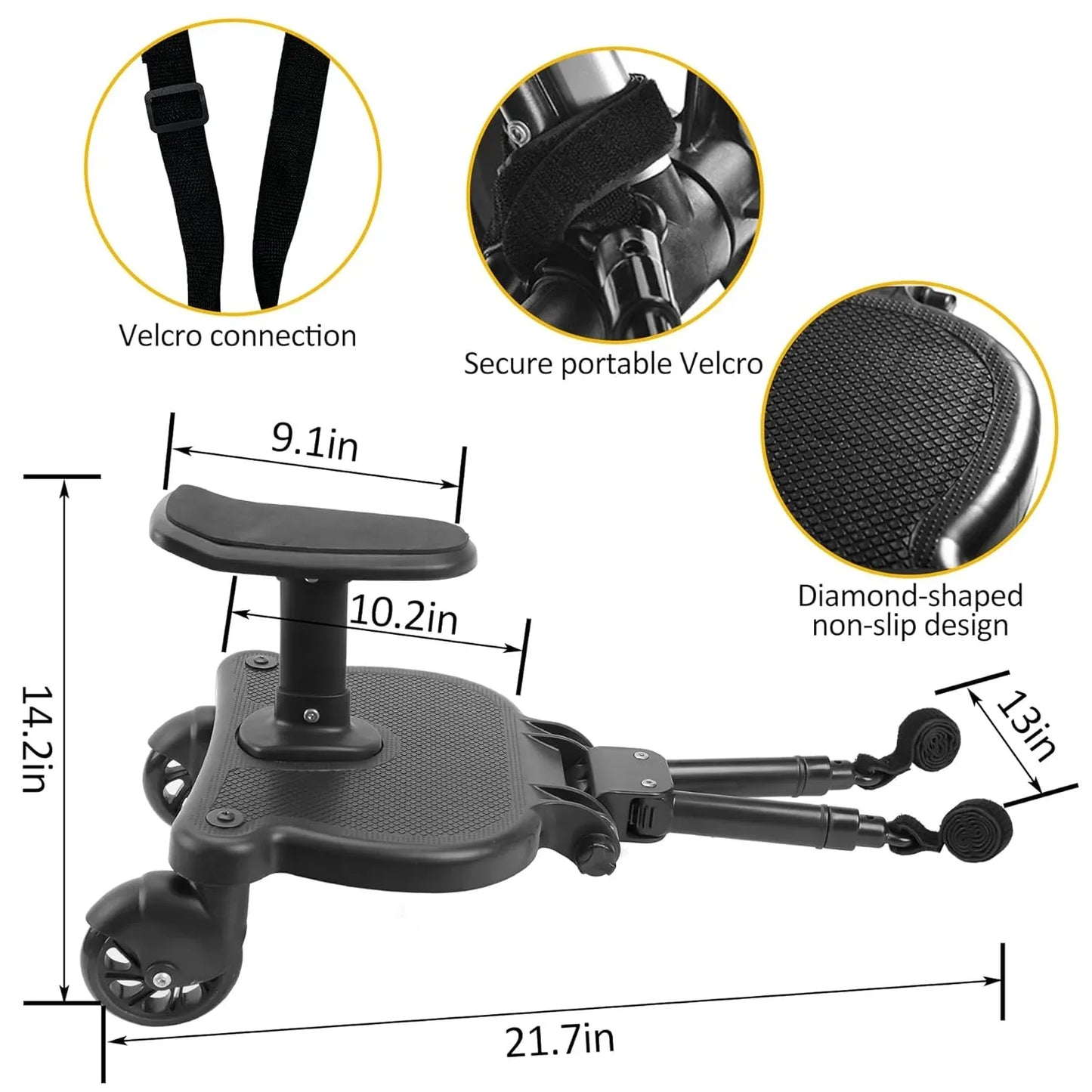 Baby Jogger Glider Board 2 in 1 Kid Stroller Board with Dismountable Seat AU pink wheel - Mekamart Australia