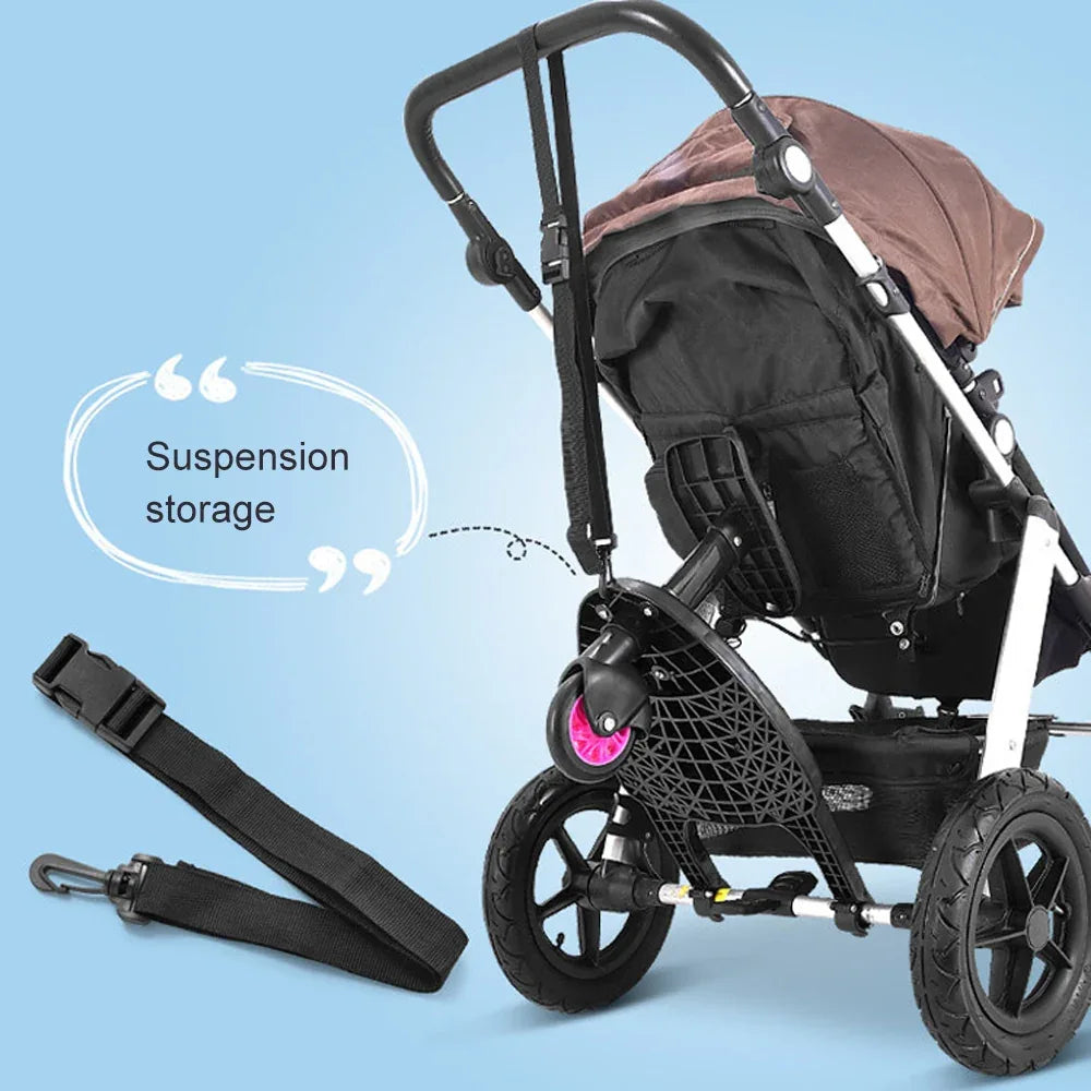 Stroller Step Board Toddler Buggys Wheel Standing Board Skateboard For Pram Kids Pink - Mekamart Australia